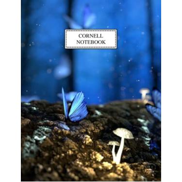 Imagem de Cornell Notebook: Beautiful Butterflies and Mushroom Cornell Notes Notebook for High School, and College Students, 130 Pages (120 Numbered Pages) with Table of Contents | 8.5x11 in