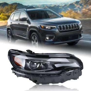 Imagem de Duolctrams Conjunto de farol HID Xenon compatível com Jeep Cherokee 2019-2023 farol de LED lado direito do passageiro 68275944AH CH2503325