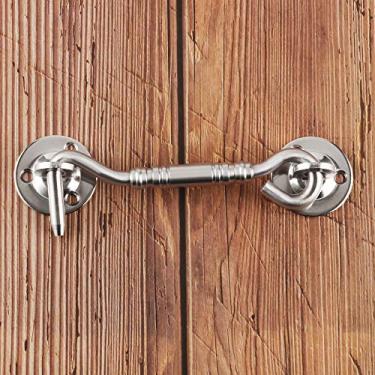 Imagem de Fechaduras de segurança Alise sólidas de aço inoxidável para portas duplas, portões deslizantes, portões de garagem, portas trançadas, 10 cm de comprimento, resistente, 9,55 mm-diâmetro, bar, acabamento escovado