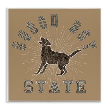 Imagem de Stupell Industries Design de arte vintage Good Boy State Wall Plaque por Spirit Animals/Life Is High, 12 x 12