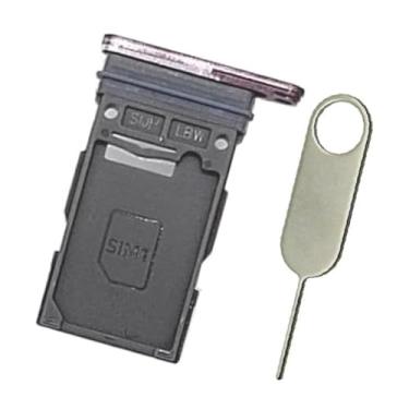 Imagem de PHONSUN Bandeja de substituição para cartão SIM único para Samsung Galaxy S22 Ultra S908U S908U1 (Borgonha)