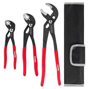 Imagem de Conjunto de 3 peças de alicates para bomba de água, conjunto de alicates com junta de ranhura de 8/10/30.5 cm, conjunto de alicates ajustáveis de liberação rápida