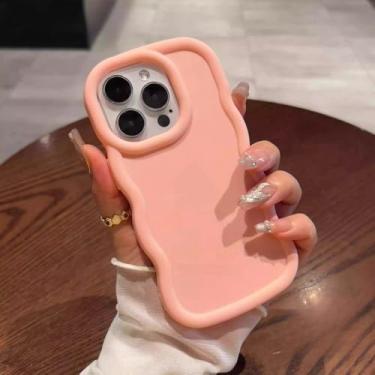 Imagem de Para oneplus 12 12r 11r ace 3 2 caso de telefone onda colorida capa de silicone de cor sólida, rosa, para oneplus ace 2