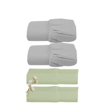 Imagem de Lençol Avulso/Kit com Elástico Algodão Egípcio 300 Fios Toque Gelado - Solteiro/Casal/Queen/King - Hipoalergênico Não faz bolinhas (Kit Basic, Solteiro Avulso c/elastico)