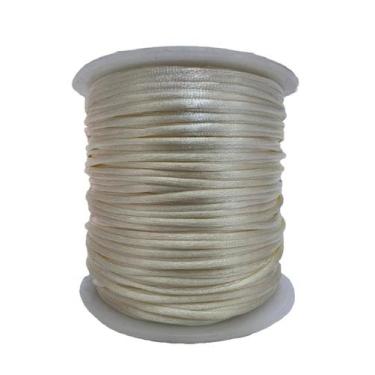 Imagem de Rolo Cordão Fio De Cetim Seda Rabo De Rato 1mm 50m - ArtePunto, Off Wh