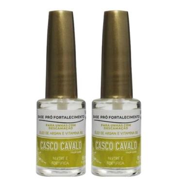 Imagem de Kit 2 Base Pró Fortalecimento Casco Cavalo 8Ml - Trop Care