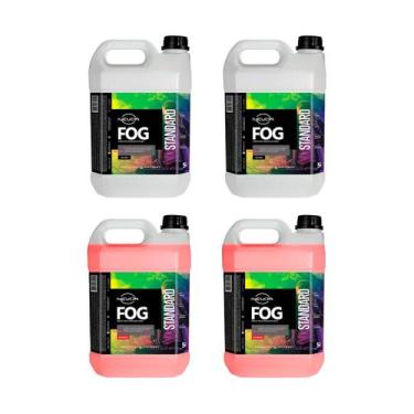 Imagem de 4 Líquido Para Maquina Fumaça 5 Litros 2 Neutro + 2 Morango - NEVOA