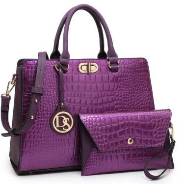 Imagem de Bolsa de trabalho feminina Dasein, sacola com conjunto de embreagem