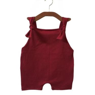 Imagem de Jardineira Curta COLORS para Bebê Menina Menino de Malha com Alça Regu