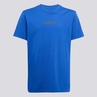 Imagem de Camiseta Adidas Logo Linear Juvenil Azul-Unissex