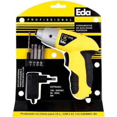 Imagem de Parafusadeira a Bateria 4.8V com Lanterna LED e Carregador Bivolt - Ed