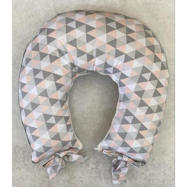 Imagem de Almofada para Amamentar Bebe - Forma Geométrica - Rosa - Jandis Baby E