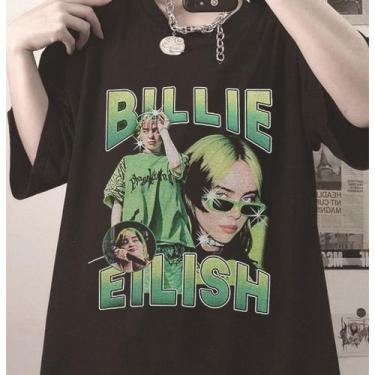 Imagem de Camiseta Oversized Billie Eilish Blusão Tumblr Streetwear Tshirt Tende