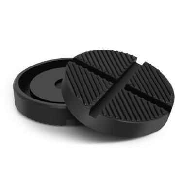 Imagem de DNA MOTORING Pacote com 4 almofadas de borracha, protetor de trilho de moldura ranhurada, almofadas de elevação de carro, adaptador universal para macaco de chão, TOOLS-00625