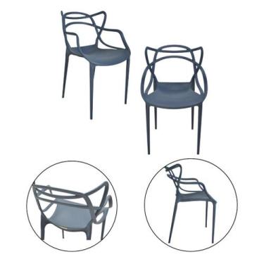 Imagem de Kit 2 Cadeiras Allegra Sem Montagem Polipropileno p/ Cozinha - Simple 