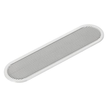 Imagem de PATIKIL Grade de ventilação oval de 25,4 cm, capa de ventilação de plástico com persiana, saída de ar de malha para armário de guarda-roupa, sapato, armário, cinza