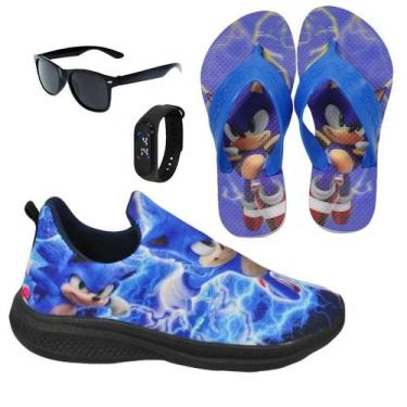 Imagem de Tênis Infantil Masculino Calce Fácil Escolar Menino Personagem +Chinel