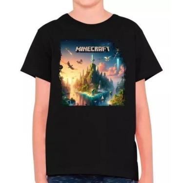 Imagem de Camisa Minecraft Jogo Filme Gamer Infantil E Masculina M24 100% Algodã