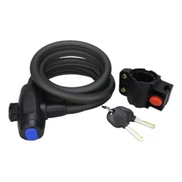 Imagem de Trava GP Tech Cabo Espiral Capacete 12x150cm Cadeado Antifurto