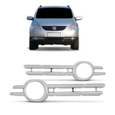 Imagem de Par moldura farol milha fox 2007 a 2008 cromado - SP ACESSÓRIOS