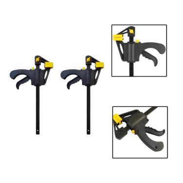 Imagem de Kit 2 Grampos Sargento Aperto Rápido Madeira 200X375X60Mm