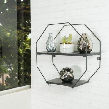 Imagem de Prateleira Aramada com Madeira Octogonal - Metaltru