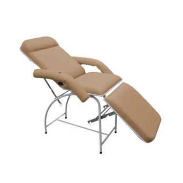 Imagem de Poltrona Hospitalar Estética Reclinável Com Braços Luxo Bege