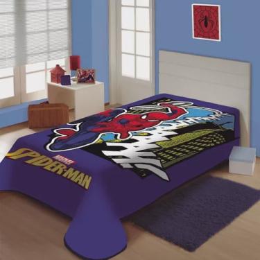 Imagem de Cobertor Solteiro Homem Aranha Macio Grosso Raschel Jolitex