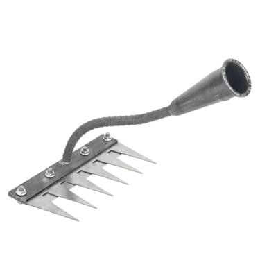 Imagem de IEUDNS Jardim ancinho de gramado afrouxando a ferramenta prática e robusta de mão pesada versátil para jardinagem de imóveis ao ar livre cultivo , 6 Dentes