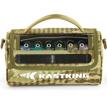 Imagem de KastKing Bolsa Para Gerenciamento De Linha Baitspace, Armazenamento Pesca Com Nylon Resistente À Água, Janela Transparente, Divisor Removível Até 10 Carretéis, Suporte Líder Anti-Emaranhamento