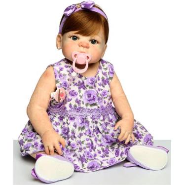 Imagem de Boneca Bebê Reborn Ruiva Corpo de Silicone Isabella - Mundo Kids