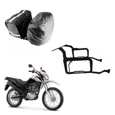 Imagem de Alforge Nylon C/ Capa + Afastador Honda Bros 160 - Ação