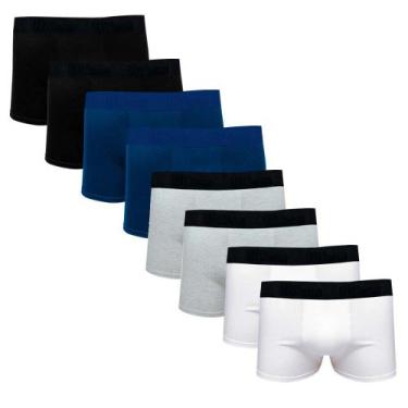 Imagem de Kit 8 Cuecas Masculinas Boxer Cotton Basic Wilson Sortida, M