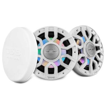 Imagem de DS18 Alto-Falante Coaxial Marítimo Bidirecional Nxl-Iq6/Wh De 6,5" Com Luzes Led Digitais E Tweeter Bullet De 150 Watts E 4 Ohms, Resistente À Água Ip65, Par