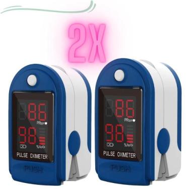 Imagem de 2 Super  Oxímetro Digital Dedo Medidor Saturação Sangue  - QLEDS