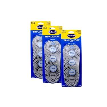 Imagem de Palmilhas Dr. Scholls Tri-Comfort masculinas (tamanho 8-12) pacote com 3