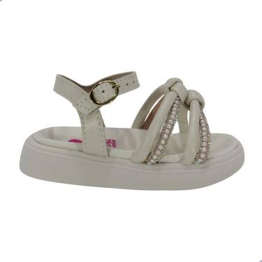 Imagem de Sandália Bebe Molekinha Branco Off Cristal Peróla