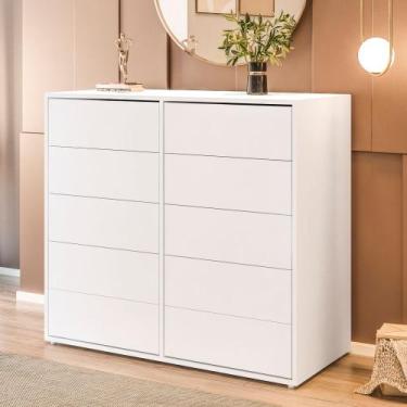 Imagem de Cômoda Dieci  10 Gavetas  MDP 15 mm  Corrediça Telescópica + Fecho Toq