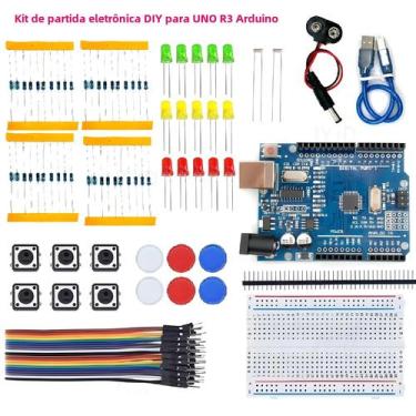 Imagem de Kit Arduino UNO R3 Starter 12 em 1 - Ideal para Iniciantes em Eletrôni