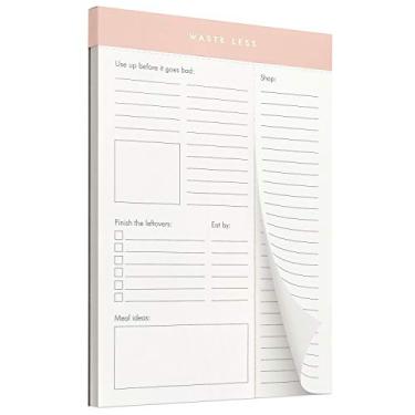 Imagem de Waste Less – Rastreie perecíveis e reduza o desperdício de alimentos, bloco magnético para planejamento de refeições e lista de compras, 52 páginas destacáveis, 20 x 15 cm