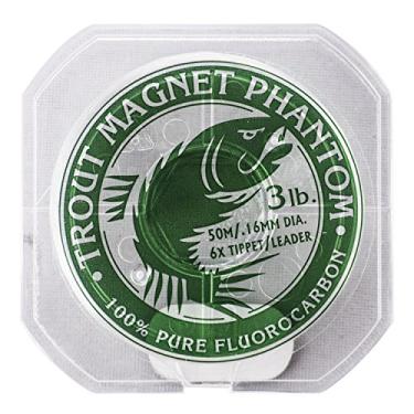 Imagem de Trout Magnet Linha líder de pesca Phantom 100% fluorocarbono, 50 m (900 g, 1,3 kg, 1,8 kg, 1,3 kg, 6 pontas, (87480), prata