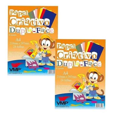 Imagem de Papel Criativo Color Set Dupla Face A4 48 Folhas 8 Cores - VMP - Tendt