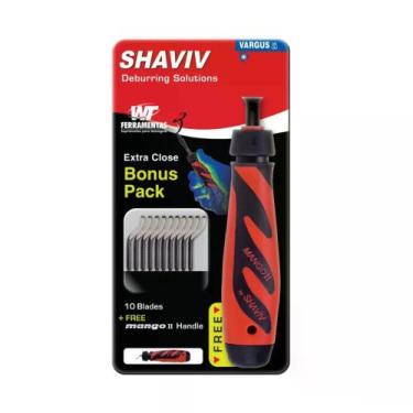 Imagem de Kit rebarbador e (155-00178) bonus-pack com 10 laminas shavi - SHAVIV