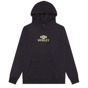 Imagem de Moletom Hurley Canguru Retro Waves WT25 Masculino Preto