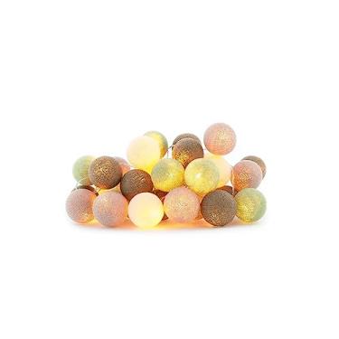 Imagem de Luminária Cordão 10 Bolinhas LED - a pilha 1.5m verde lilas