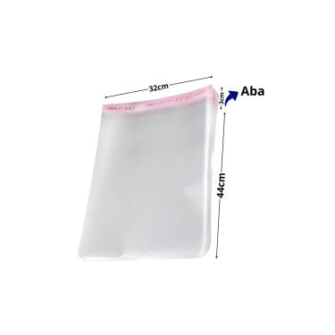 Imagem de Saco Adesivado Plástico Transparente Vabene 32x44+3cm 100 Unidades