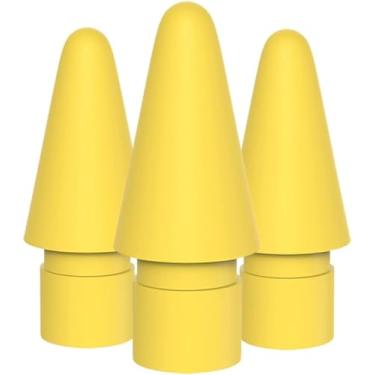 Imagem de Tucana Pontas de caneta de substituição compatíveis com Apple iPad Pencil 1ª e 2ª geração (pacote com 3) (amarelo)
