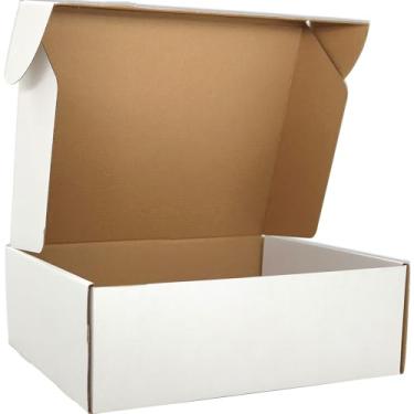Imagem de Lmuze Caixas De Remessa Brancas Para Pequenas Empresas, Pacote Com 25 Papelão Ondulado X 20 7 Cm, Embalagens Correspondência, Presentes Artesanais E Produtos Presentear