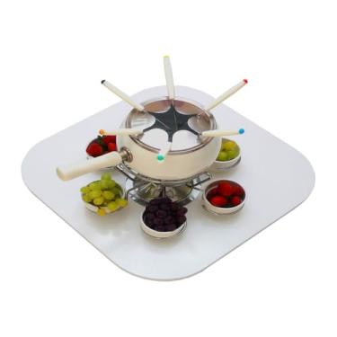 Imagem de Prato Giratório Tampo Tábua para Mesa 50 cm Branco Laca