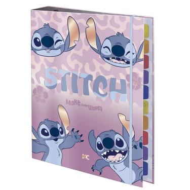 Imagem de Fichário Argolado C/ Elástico Stitch - 48 Folhas - Dac